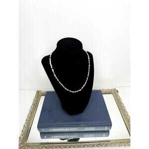 14K Gold Small Beads & Freshwater Pearl Endless Necklace 10.0g